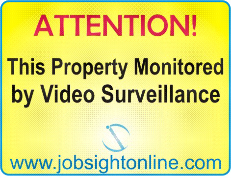 JobSight surveillance sign
